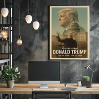 Trump Leadership Resolve Patriotic Portrait Poster