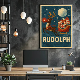 Rudolph Reindeer Poster