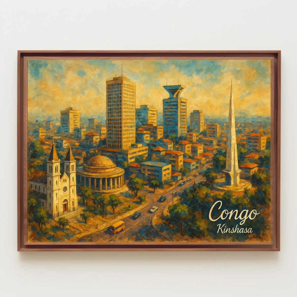 Kinshasa Cityscape Poster