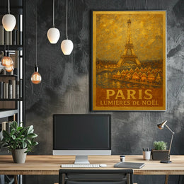 Lumières De Noël In Paris Poster