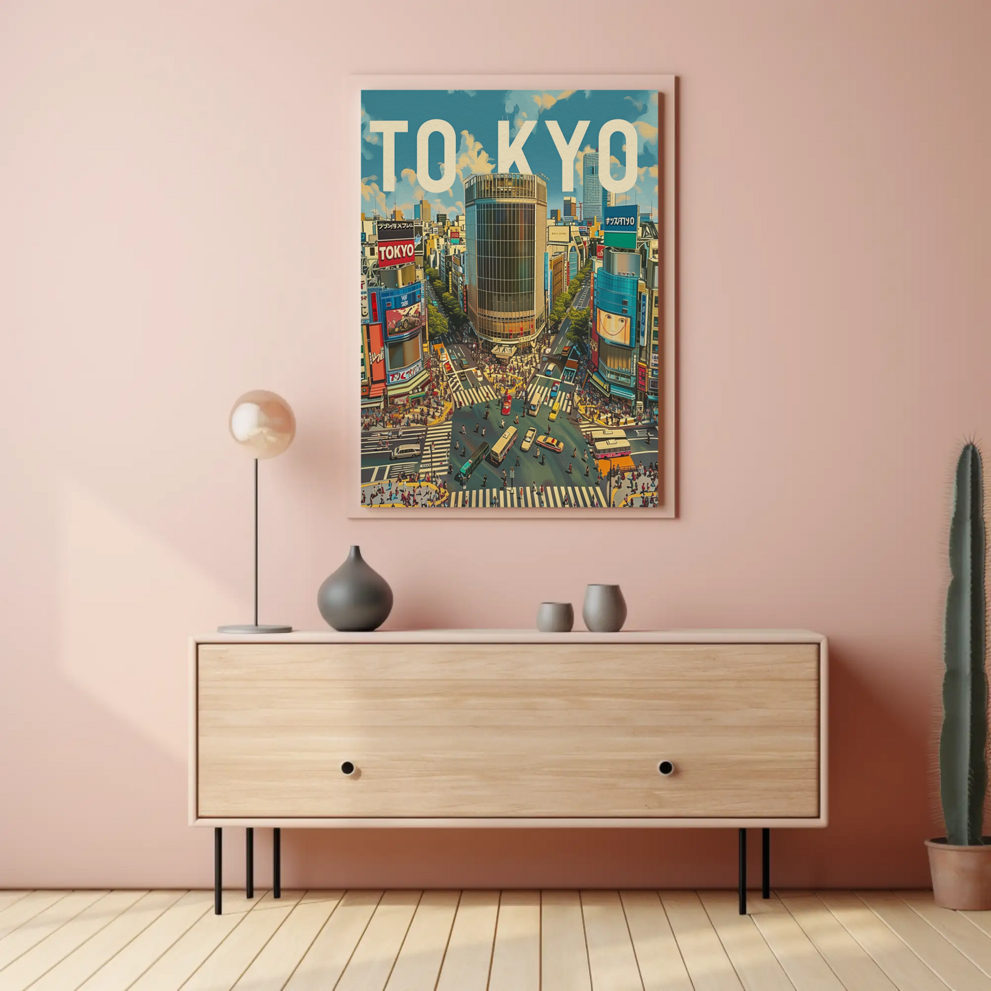 Tokyo Shibuya Crossing Urban Life Travel Poster