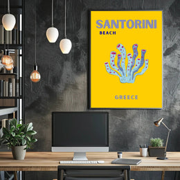 Santorini Greece Travel Poster for Seaside Adventure PosterGoat