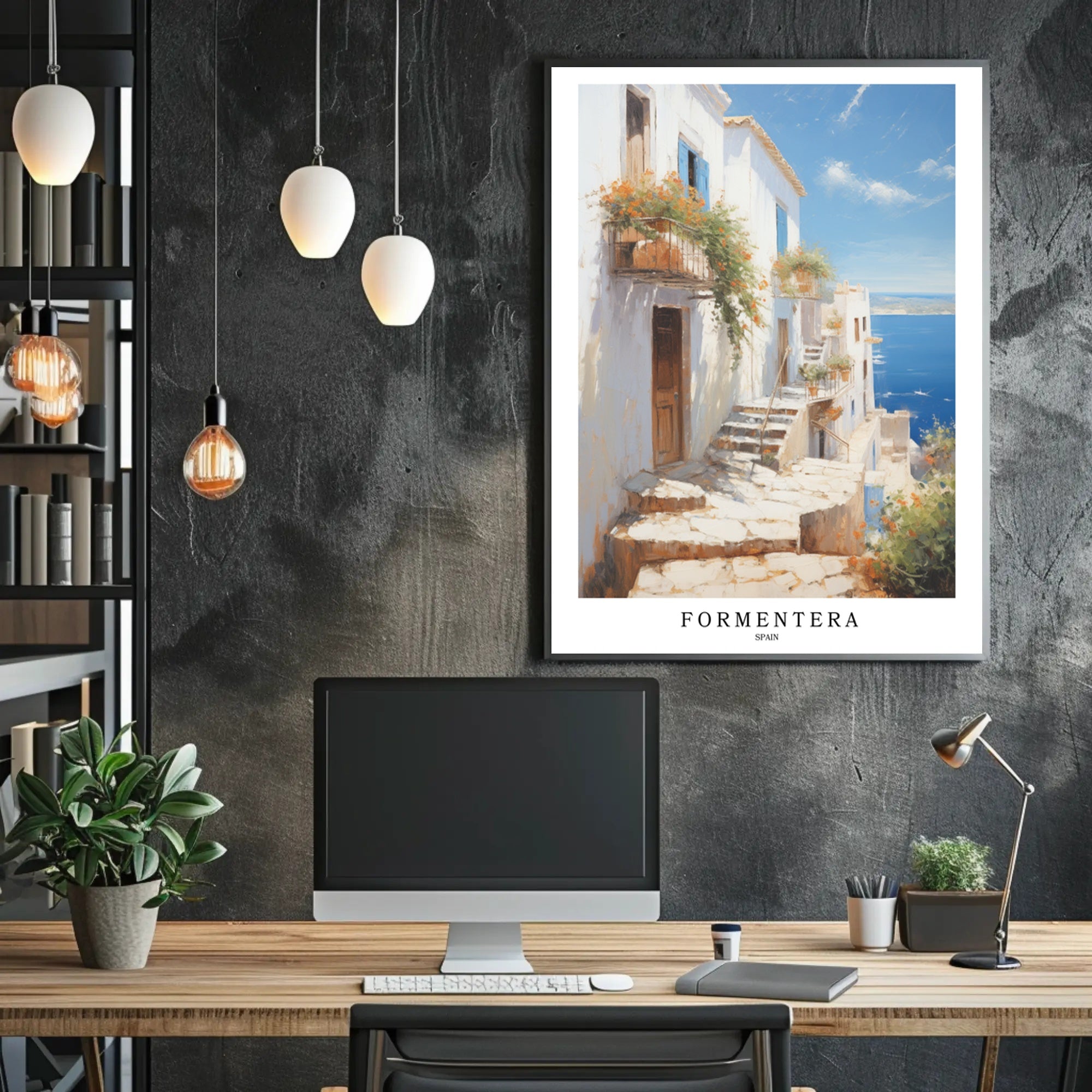 Formentera's Coastal Charm Poster PosterGoat
