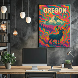 OregonS Vibrant Wilderness Poster