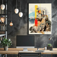 Cliffside Architecture Poster