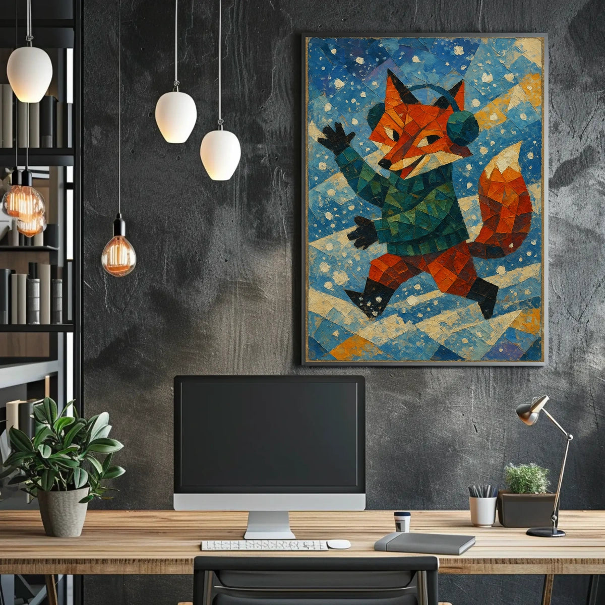 Winter Fox Delight Poster