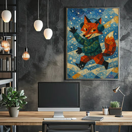 Winter Fox Delight Poster