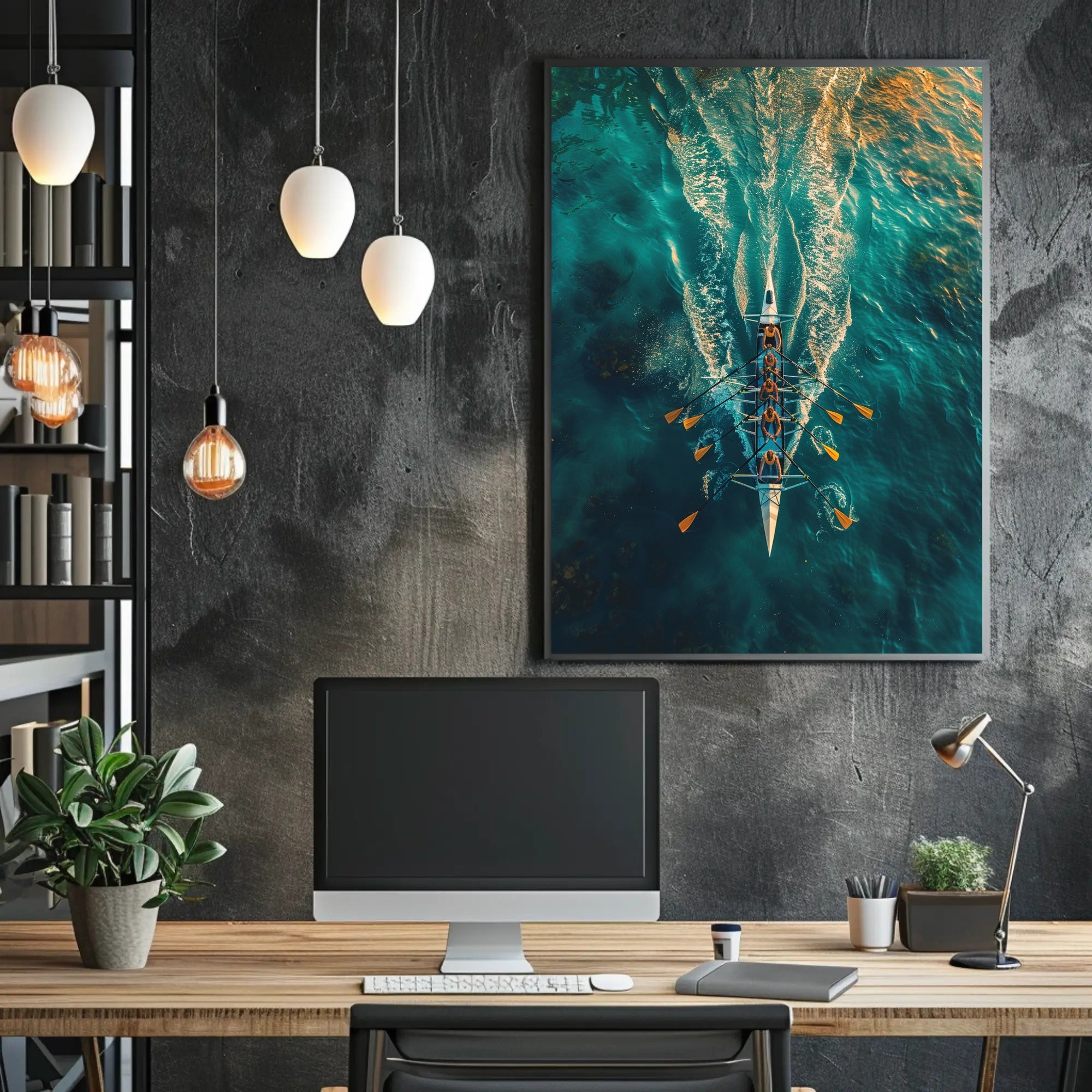 Rowing In Harmony Poster PosterGoat