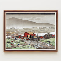 Serene Edo-Period Landscape Art Poster: Cultural or Heritage Poster