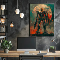 Galactic Mech Warrior Art Print Poster Decor PosterGoat