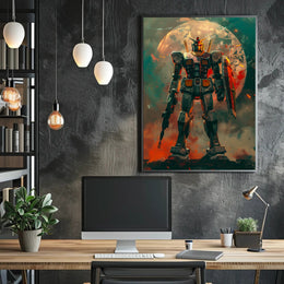 Galactic Mech Warrior Art Print Poster Decor PosterGoat