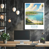 Biscayne Tranquil Shores Travel Poster Print