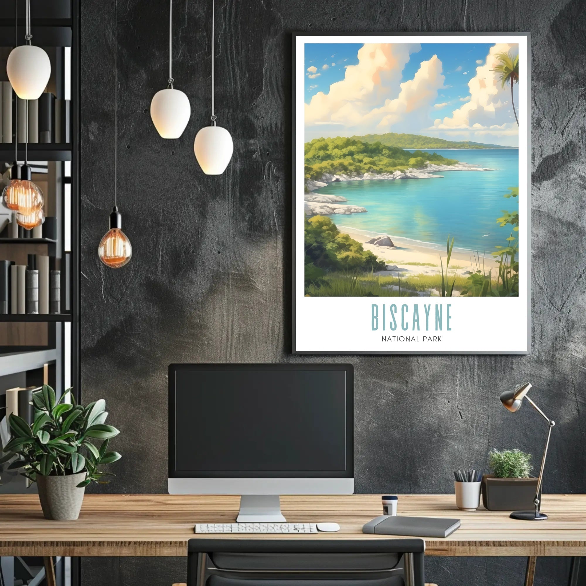 Biscayne Tranquil Shores Travel Poster Print