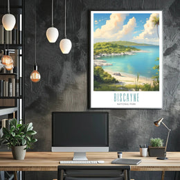 Biscayne Tranquil Shores Travel Poster Print