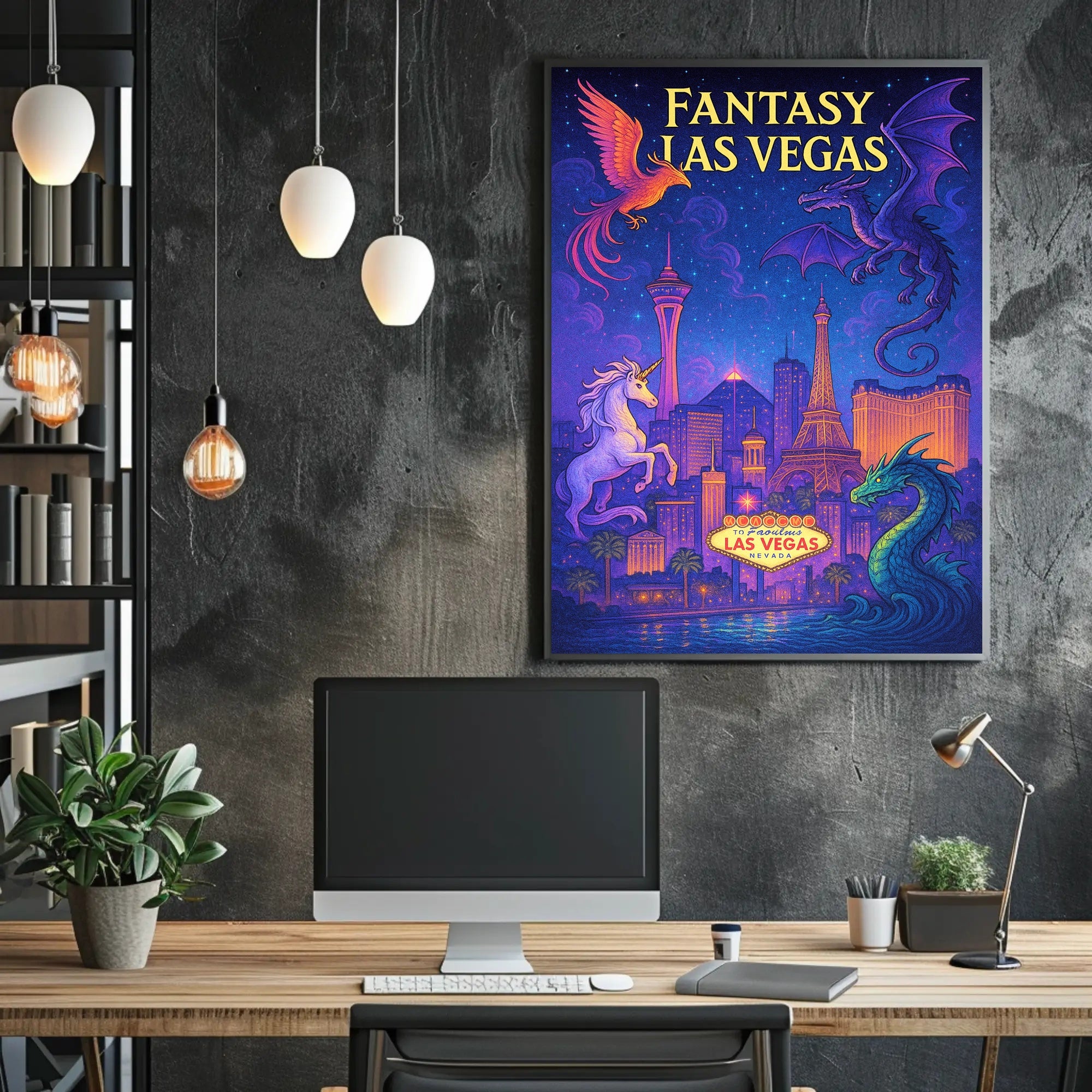 Fantasy Las Vegas Poster PosterGoat