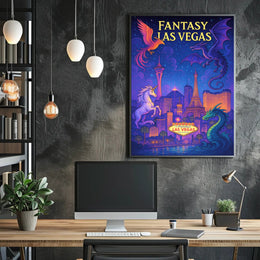 Fantasy Las Vegas Poster PosterGoat
