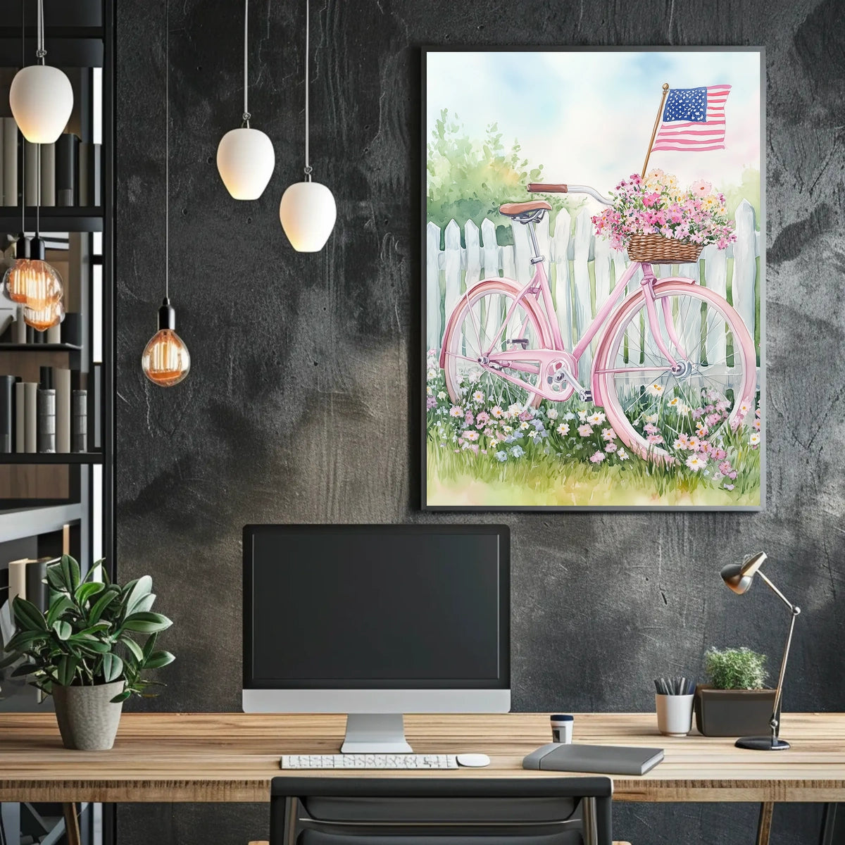 Vintage Bicycle Wall Art 18x24 Poster By PosterGoat Poster