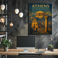 Athens Eternal Metropolis: Vintage Cultural or Heritage Poster