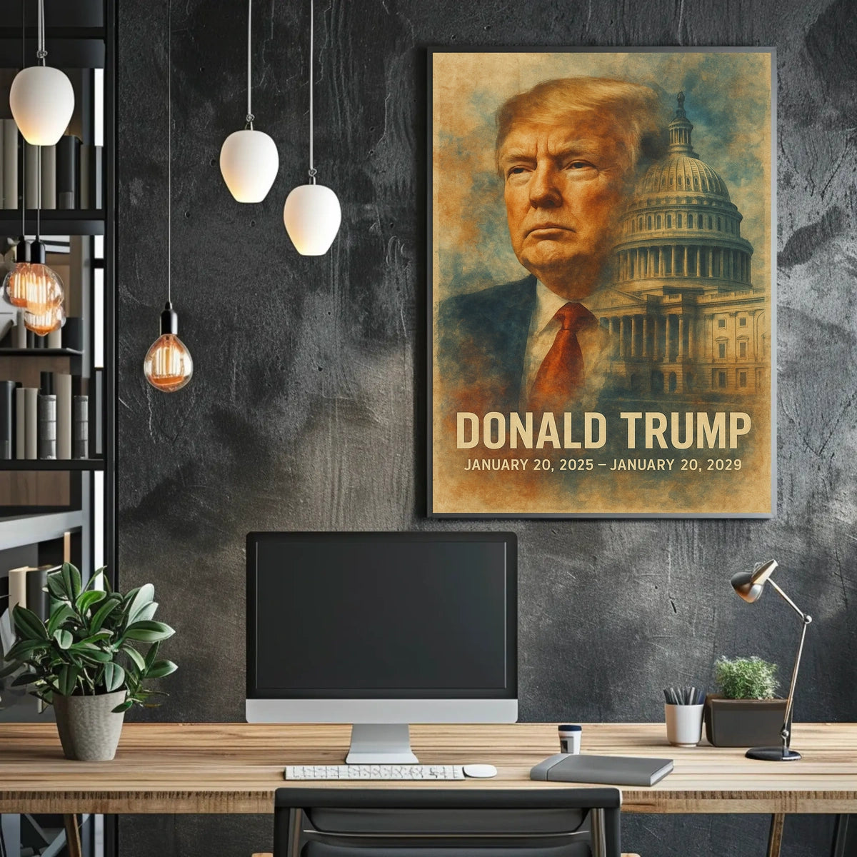 Trump Guardians Republic Patriotic Oil Painting Poster