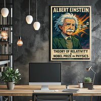 Einstein Relativity Abstract Wanderlust Poster