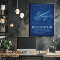 B-58 Hustler Supersonic Bomber Military Aviation Poster