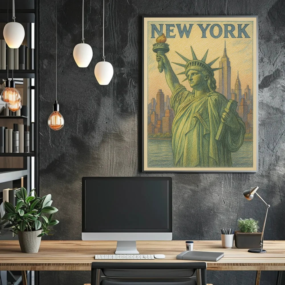 New York Poster Art Premium Museum Print For Living Rooms