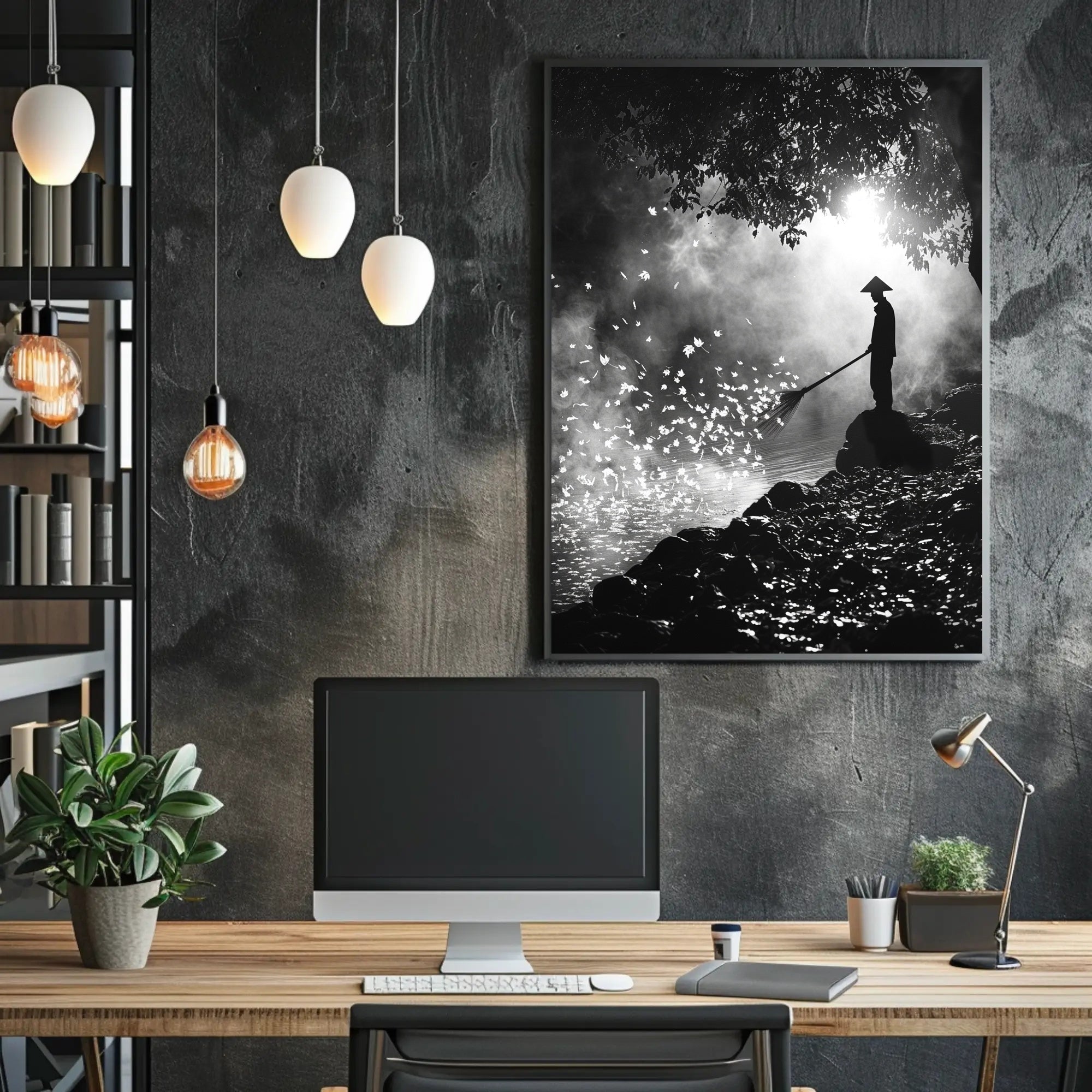 Serene Japanese Landscape: Tranquil Nature Scene Poster PosterGoat