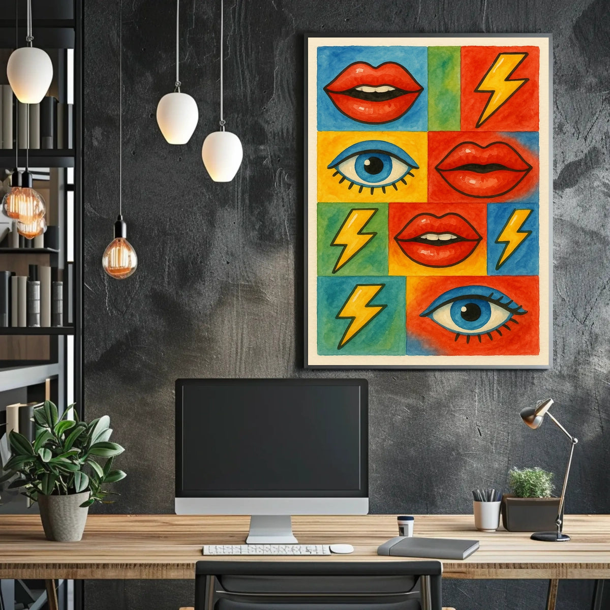 Pop Art Expressionism Poster with Retro Flair