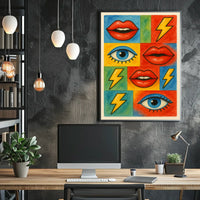 Pop Art Expressionism Poster with Retro Flair