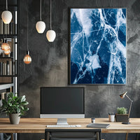 Cracked Ice Photorealistic Winter Art Poster