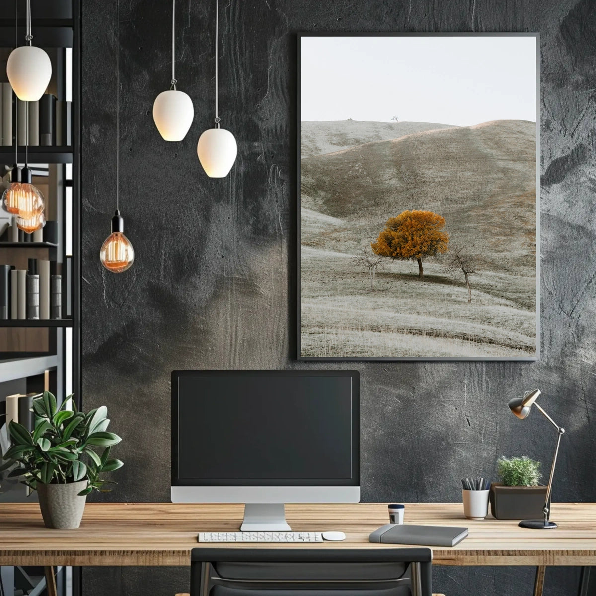 Solitary Autumn Tree Poster