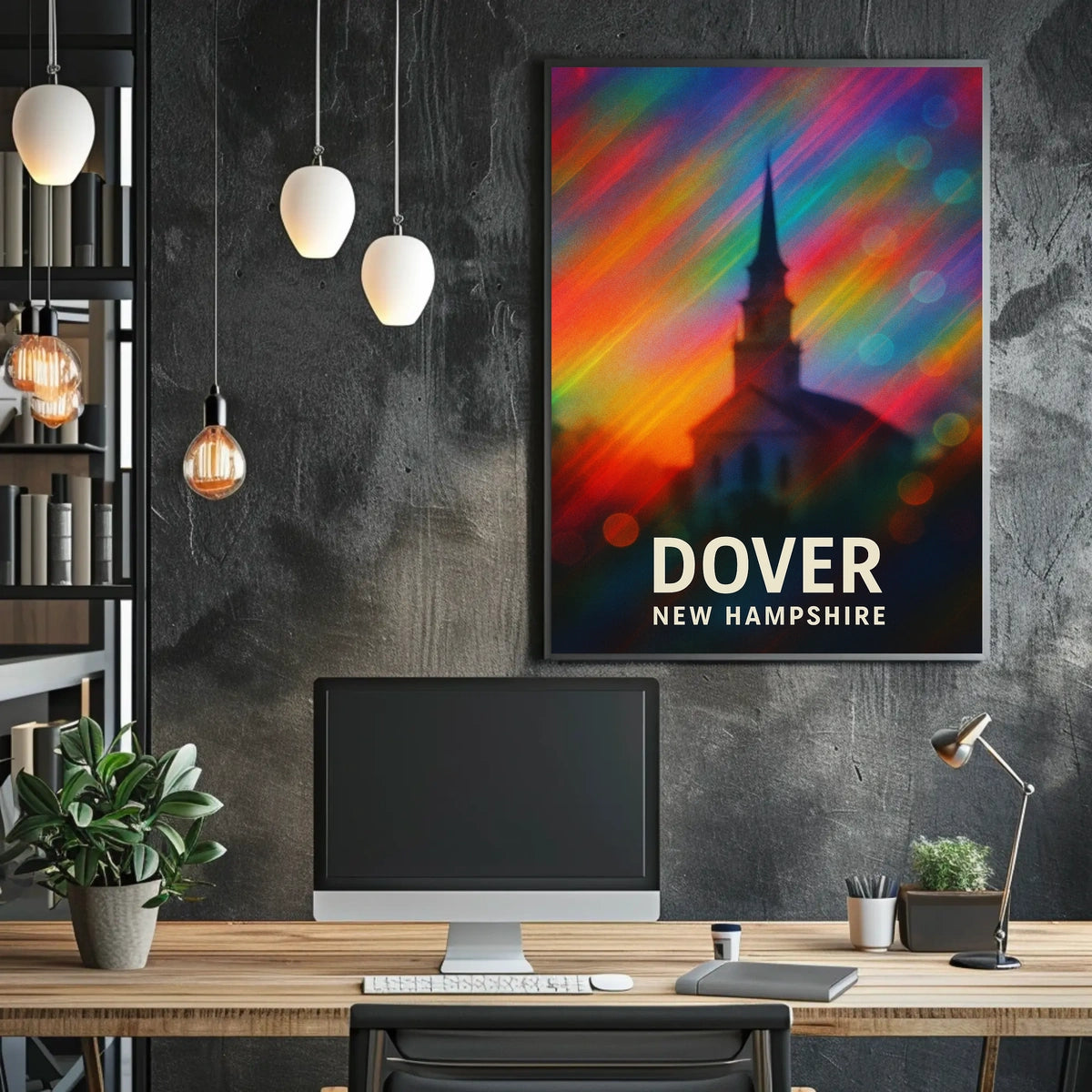 Dover New Hampshire Scenic Travel Minimalist Decor Poster