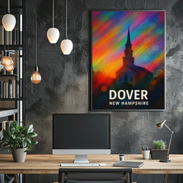 Dover New Hampshire Scenic Travel Minimalist Decor Poster