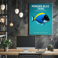 Powder Blue Tang The Jewel of the Ocean Poster PosterGoat