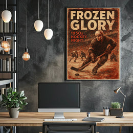 Frozen Glory Icy Landscape Photography Realism Poster