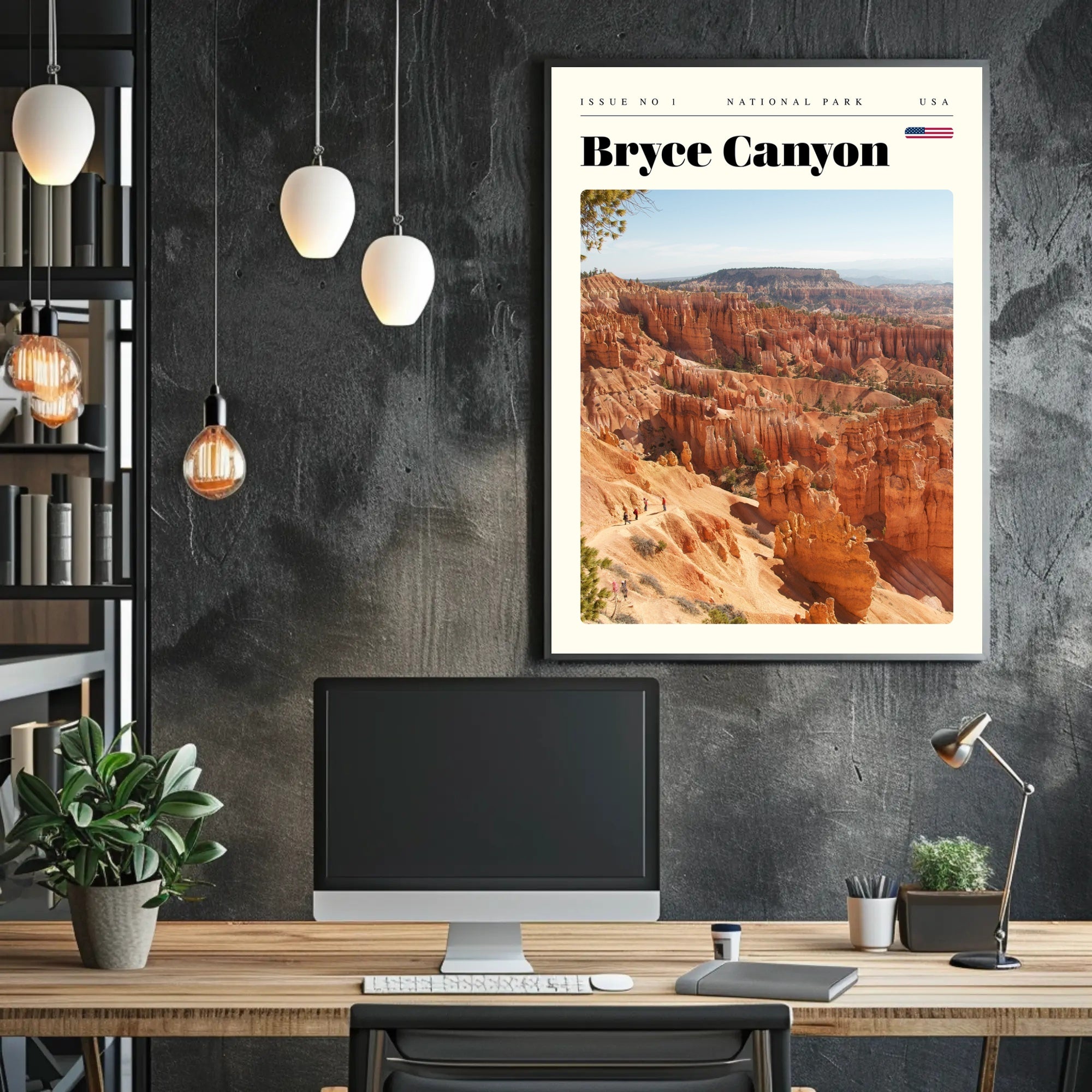 Bryce Canyon Travel Poster Vintage Landscape Print