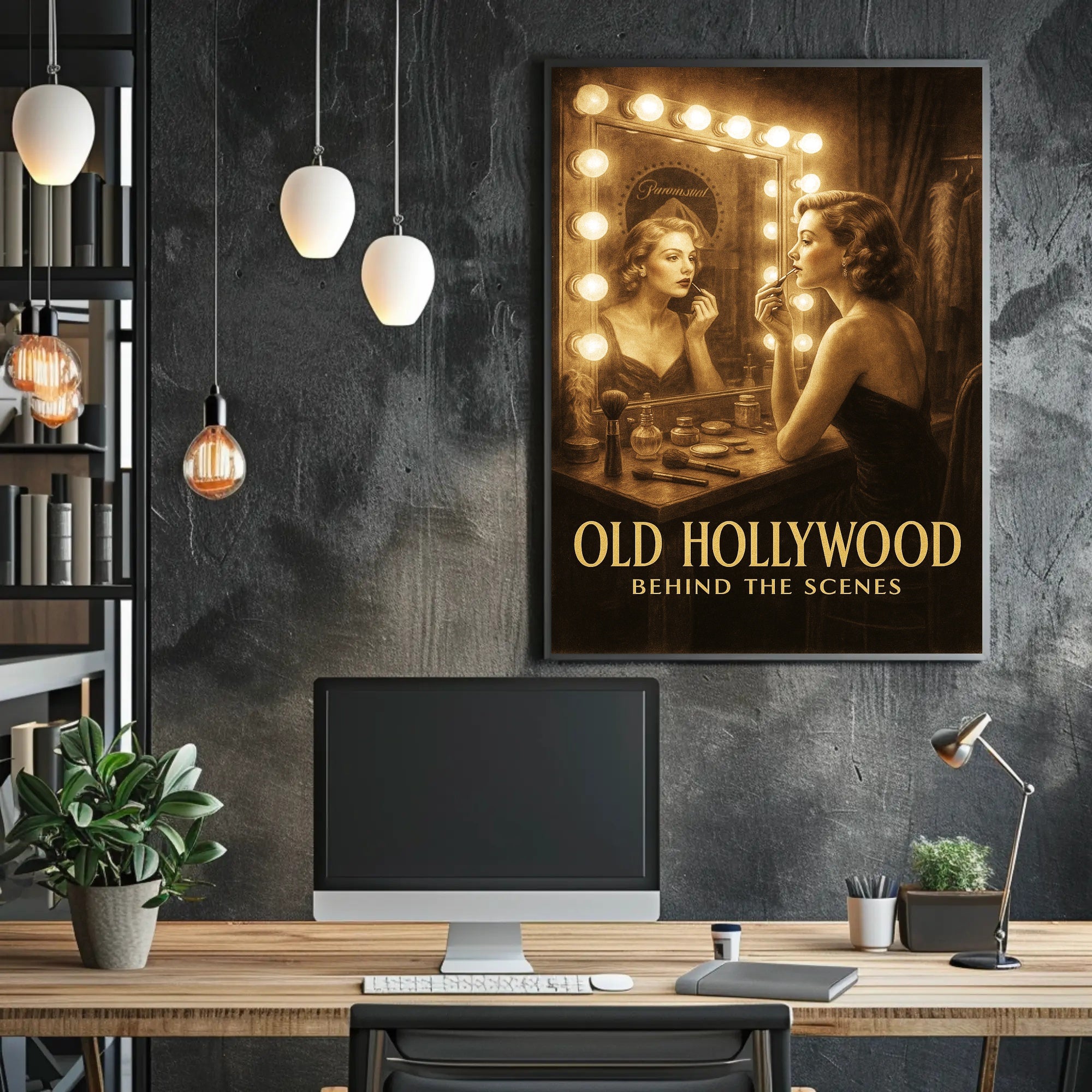 Old Hollywood Behind the Scenes Poster PosterGoat