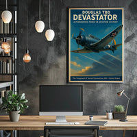 Douglas TBD Devastator Vintage Aviation Poster