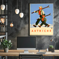 Austria Skiing Promotion Poster PosterGoat