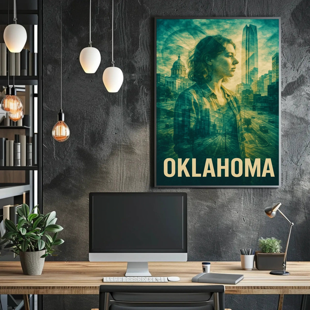 Oklahoma A Modern Reflection Poster