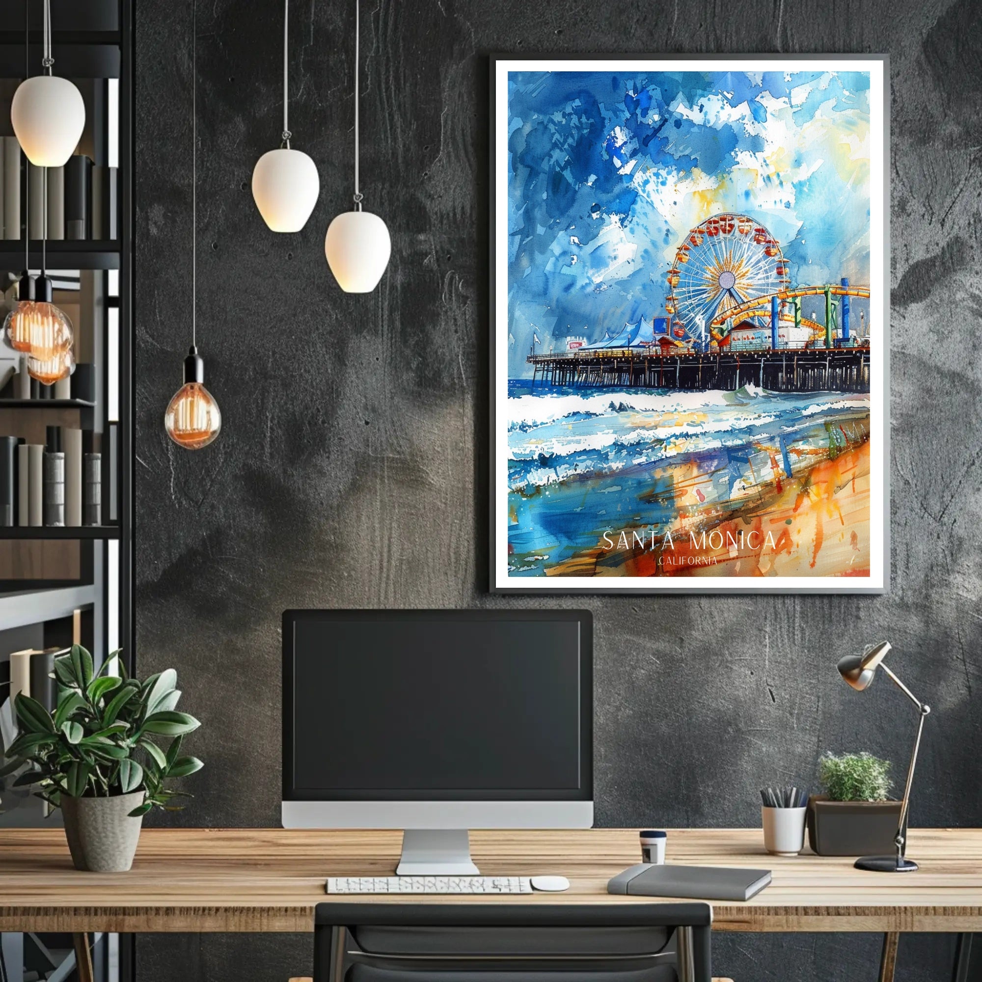 Santa Monica Pier Poster PosterGoat