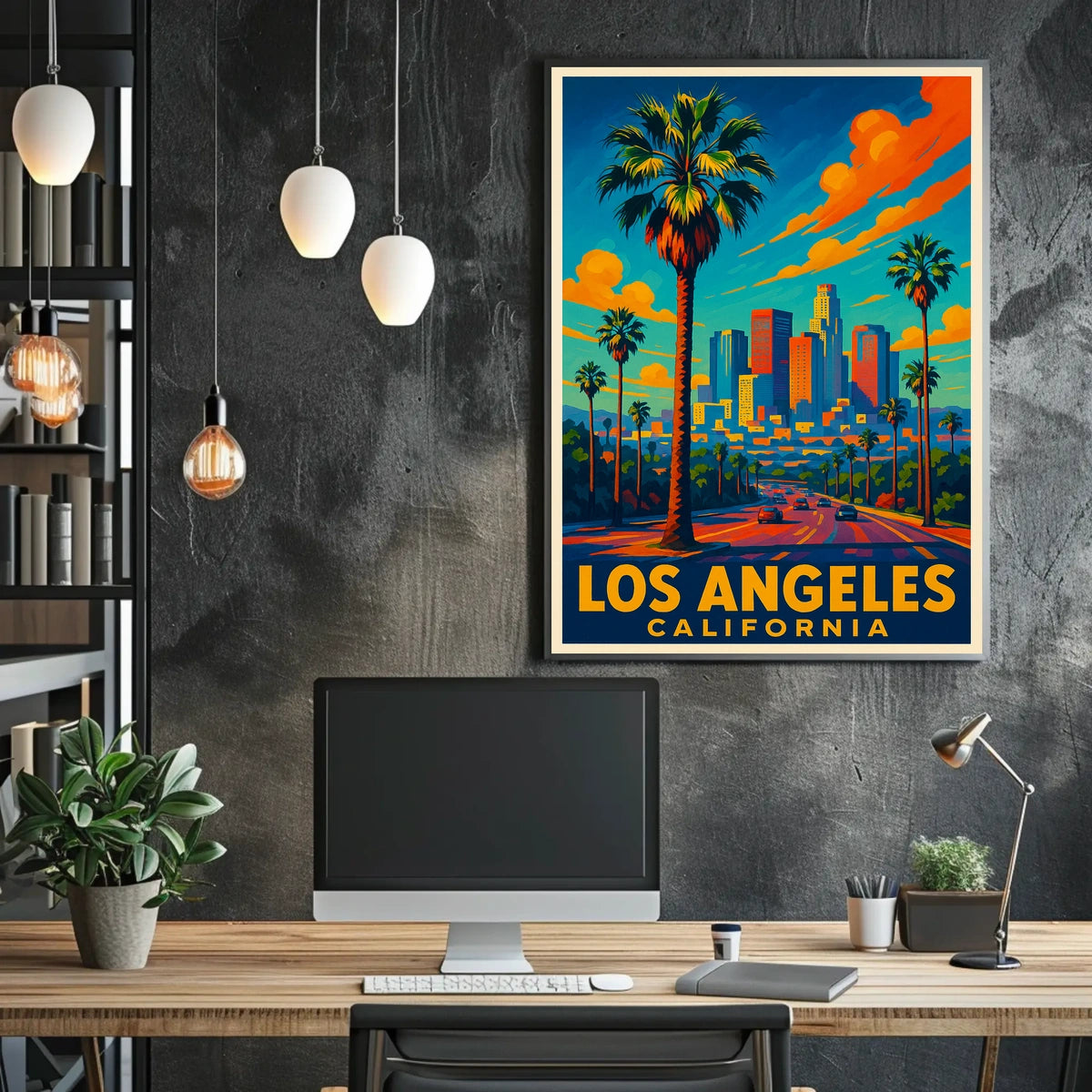 Los Angeles California Pop Wall Art Poster