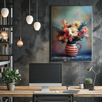 Vibrant Floral Bouquet Artwork For Home Decor Poster