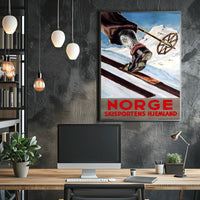 Norway The Home Of Skiing Poster