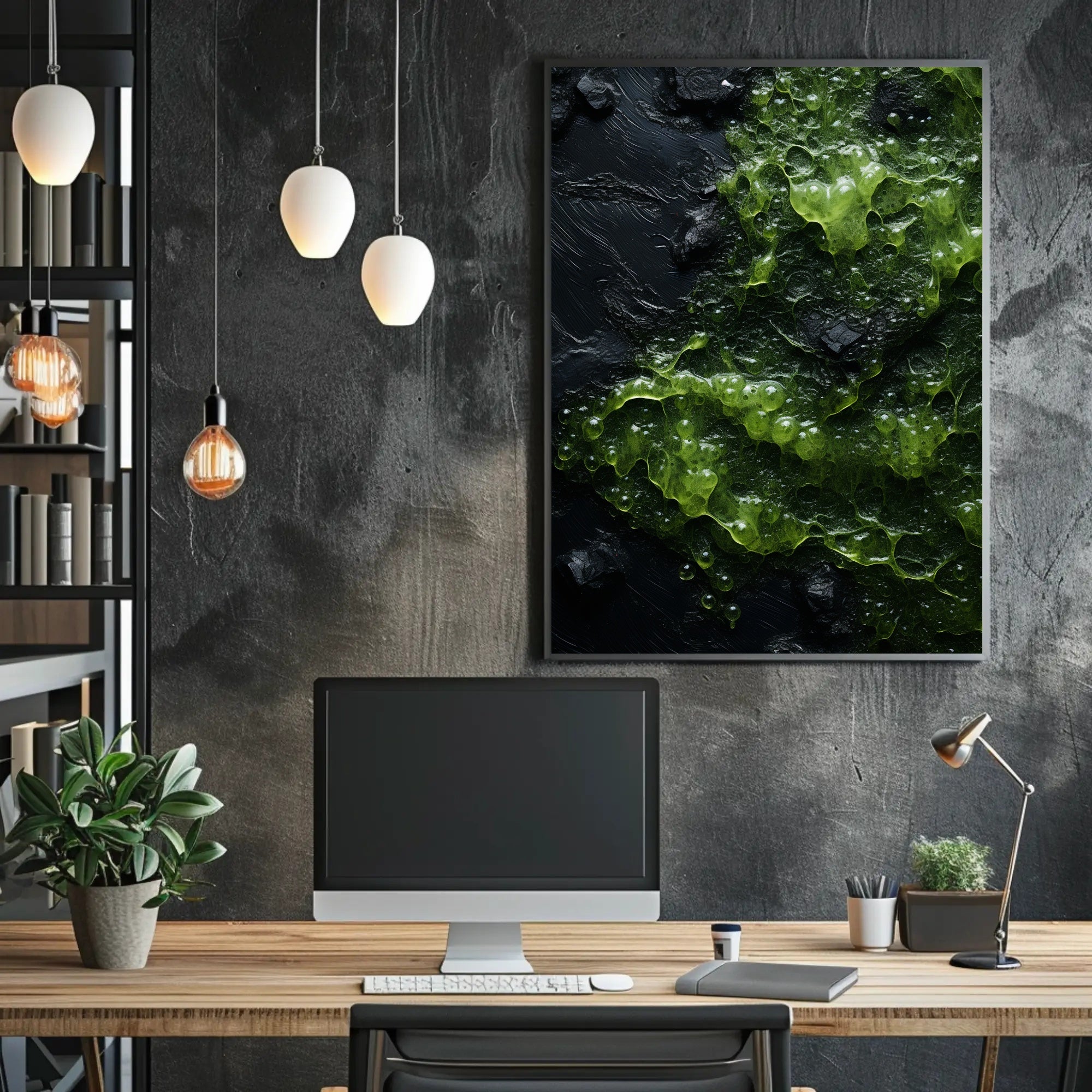 Abstract Green Texture Abstract Poster