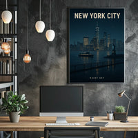 New York City Rainy Sky Poster