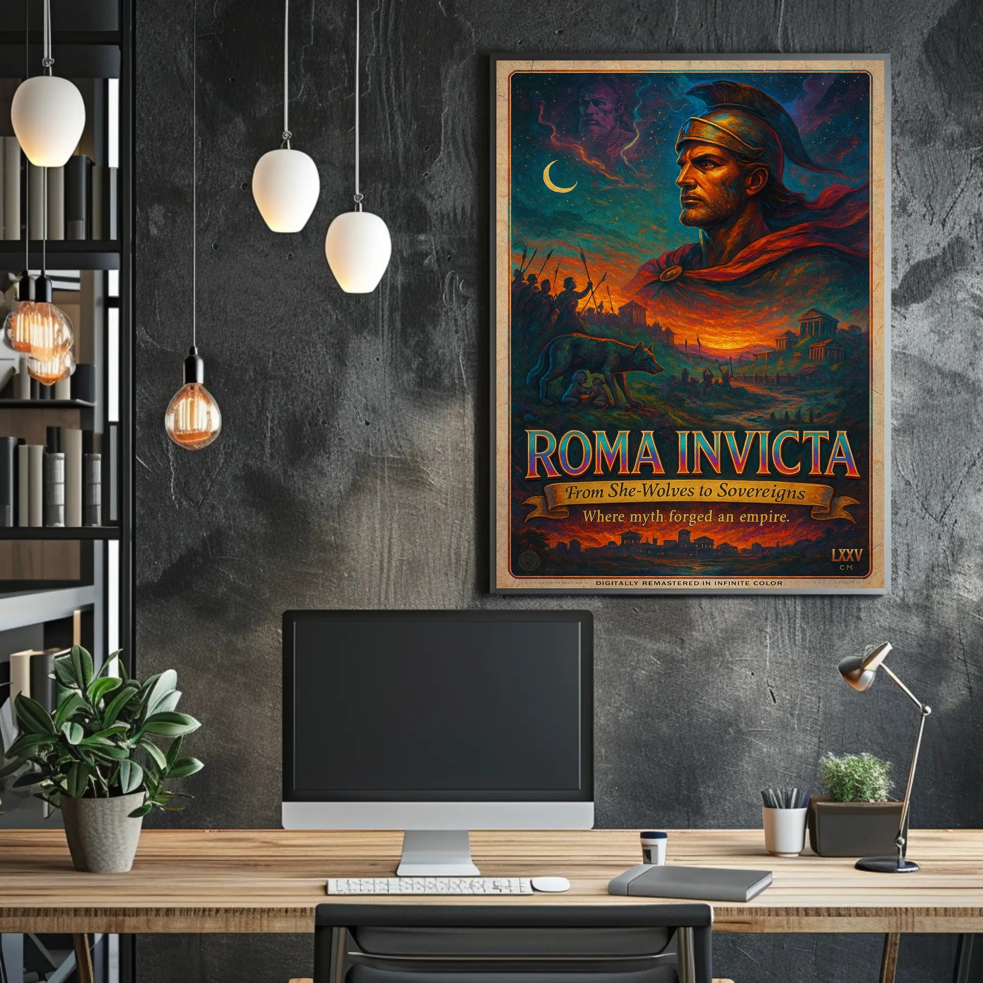 Ancient Rome Epic Scene Fantasy Mythology Poster