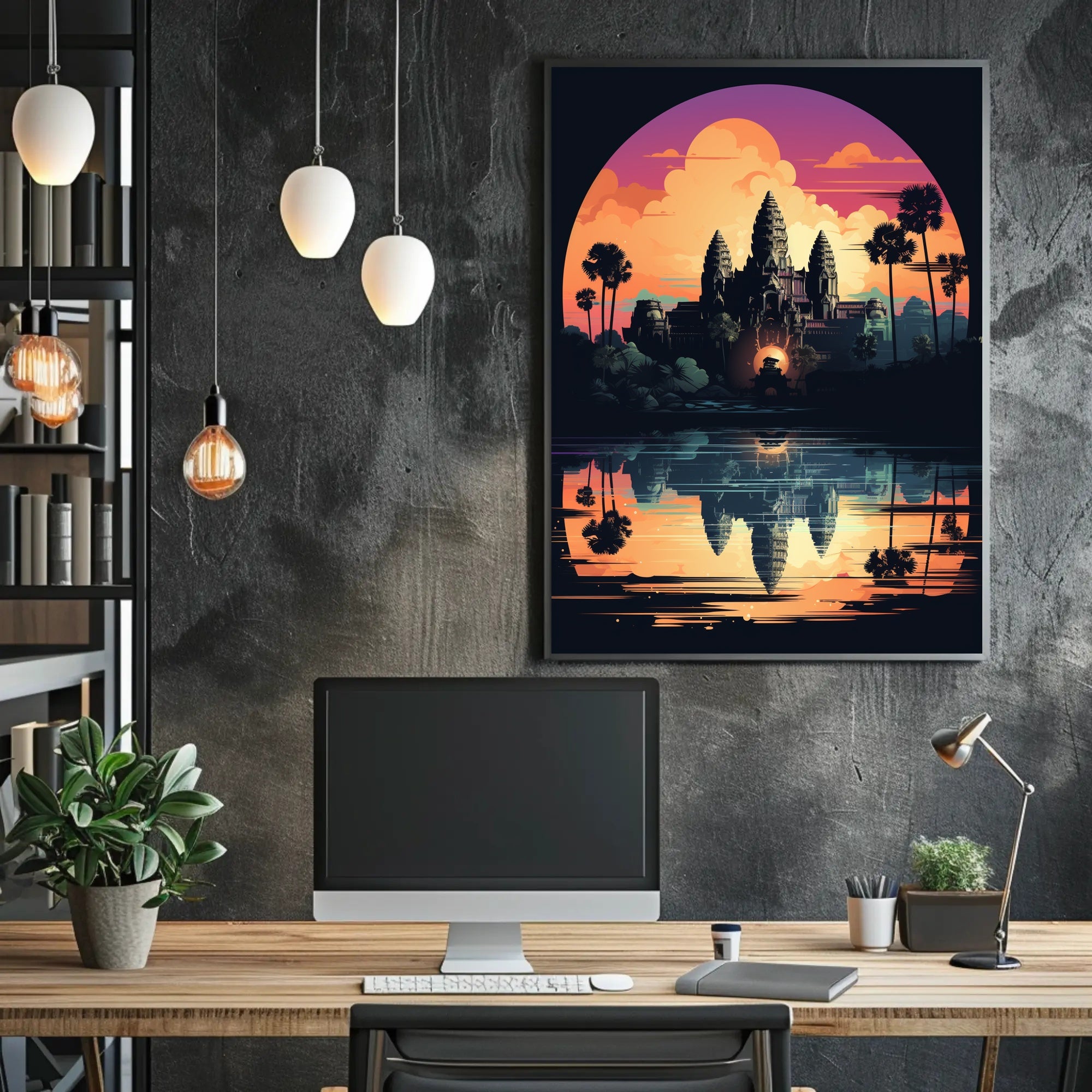Sunset Over Angkor Wat Poster