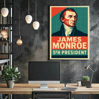 James Monroe 5th President Patriotic Oil Painting Poster