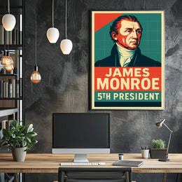 James Monroe 5th President Patriotic Oil Painting Poster